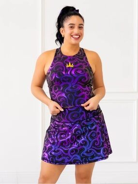Crowned Athletics Disney Ursula Power Tank Top and Skort Set Medium
